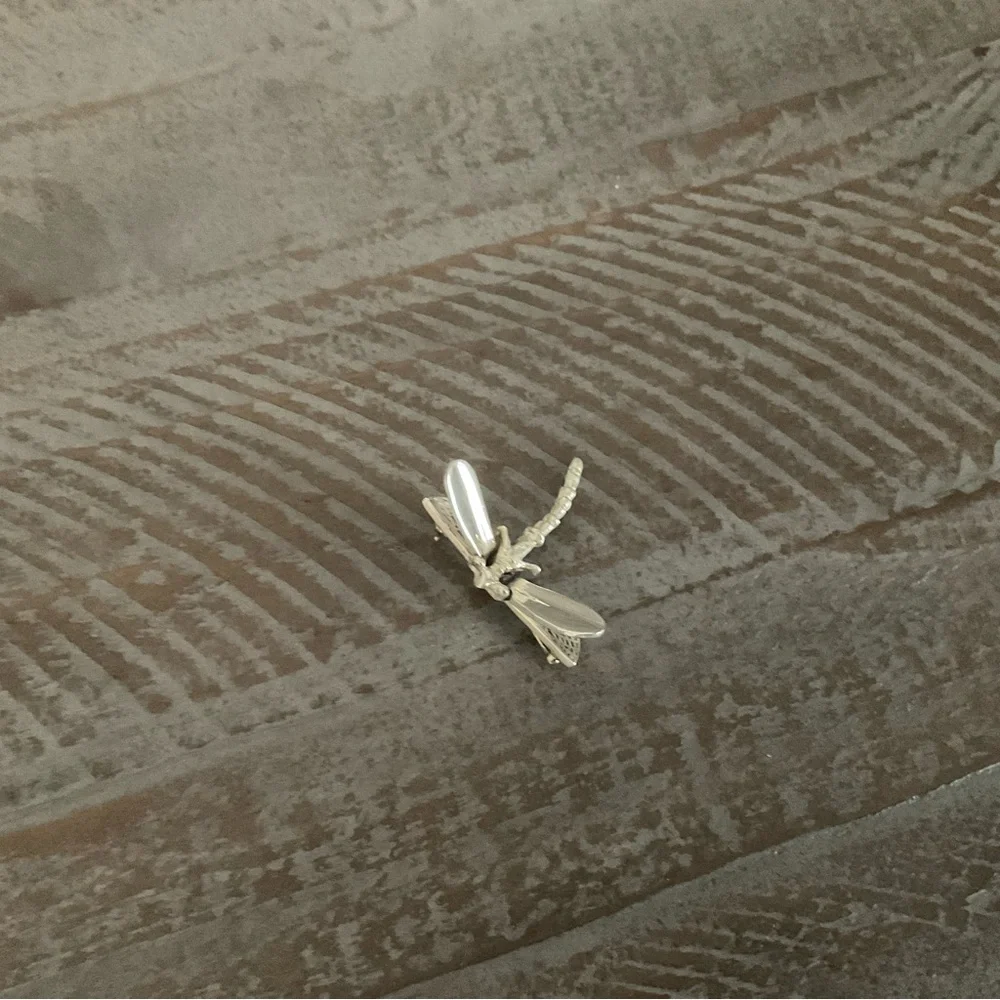 Sterling silver dragonfly pin brooch - Picture 3 of 8